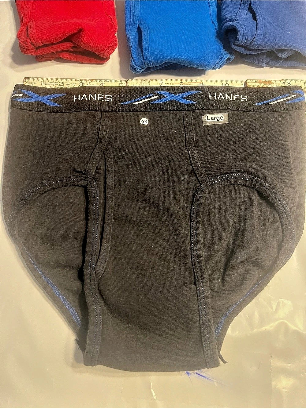 Hanes X-Temp Comfort Briefs Men's Black Large